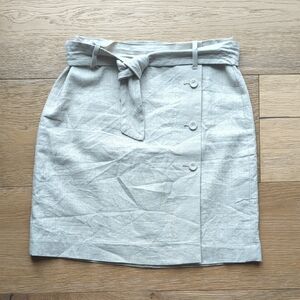 RW&CO. | Linen Button Skirt with Tie